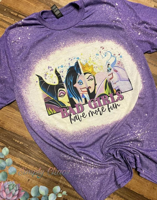 Bad Girls Have More Fun Bleached T-Shirt