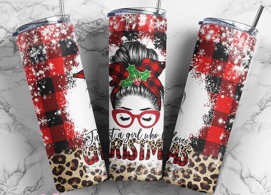 A girl who loves Christmas Tumbler